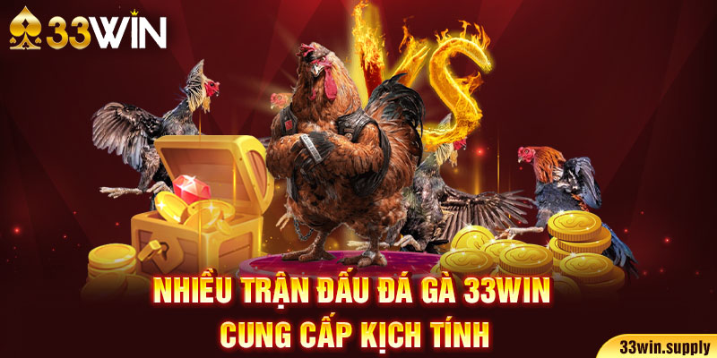 Nhiều trận đấu đá gà 33win cung cấp kịch tính